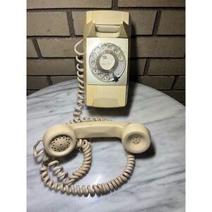 Vintage GTE Automatic Electric Rotary Dial Telephone Cream Beige Rotary Phone